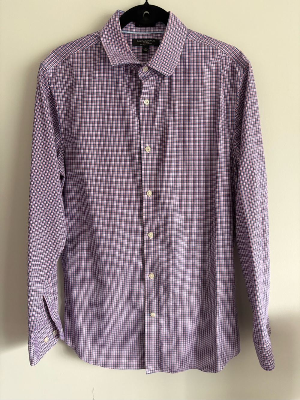 Banana Republic Purple Check Dress Shirt